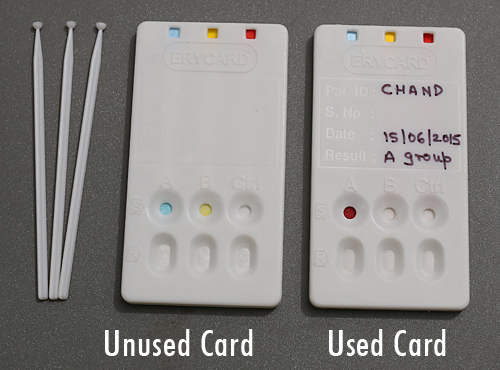 Erycard ABO - Blood Grouping Card for ABO Forward Grouping with Autocontrol  
