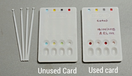 Erycard 2.0 - Blood Grouping Card for ABO/Rho(D) Forward Grouping with Autocontrol  