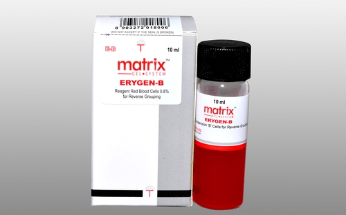 Matrix Erygen B - 0.8% reagent red blood cells of group B for reverse grouping on Matrix™ Gel Cards