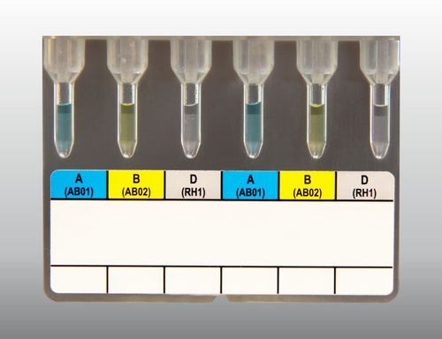 Matrix  ABO/Rho(D) Forward Grouping Confirmation Card