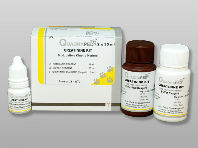Mod. Jaffe's Kinetic Method, for Veterinary Invitro Diagnostic Use Only