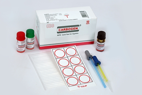 Carbogen - RPR Card test for detection of Anti Lipoidal antibodies in Syphilis